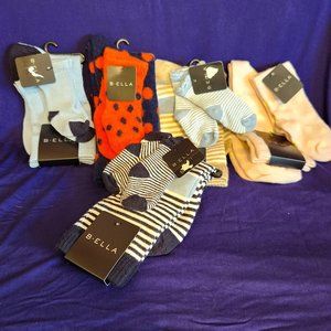 Mommy and baby matching socks, Bella, So soft! 5 pairs, Ladies 5-10, infant 4-5